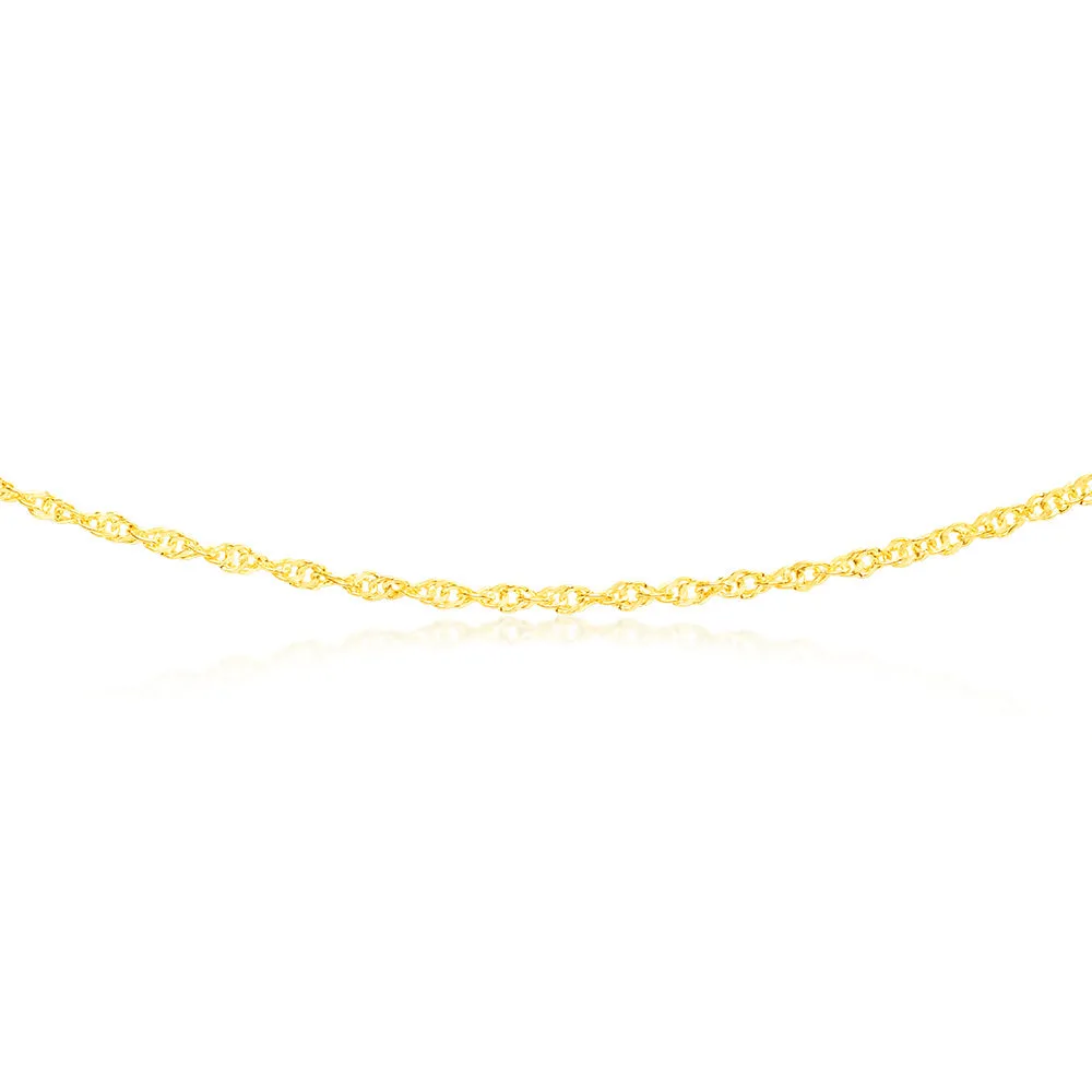 9ct Yellow Gold Silver filled 50cm Chain Shiels