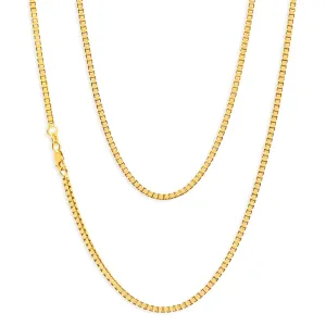 9ct Yellow Gold Silver Filled 55cm Box Chain Shiels