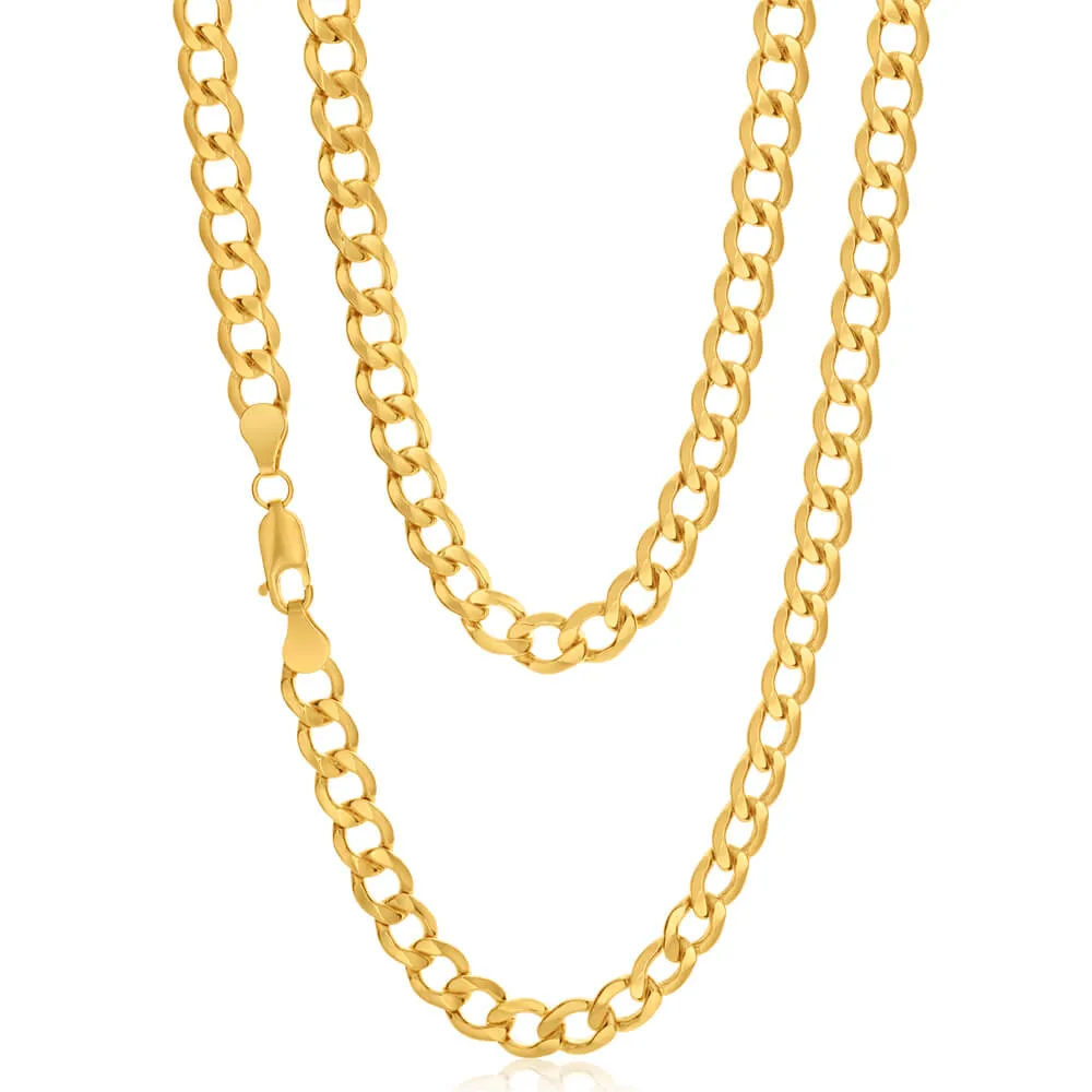 9ct Yellow Gold Silver Filled 55cm Curb Chain Shiels