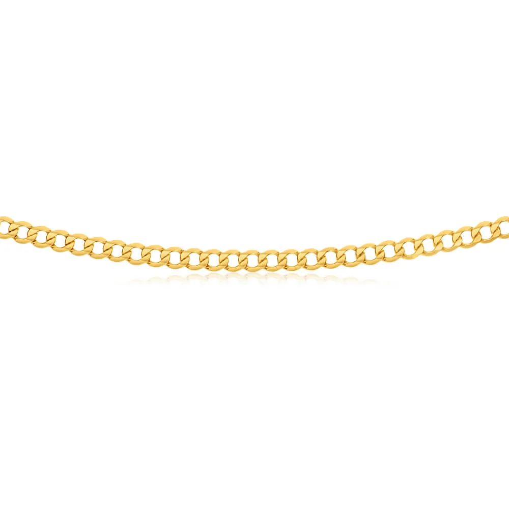 9ct Yellow Gold Silver Filled 55cm Curb Chain Shiels