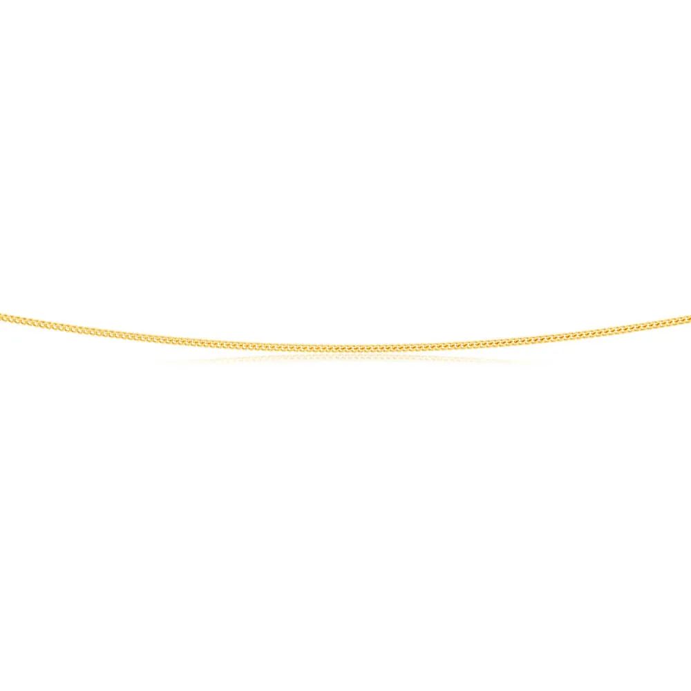 9ct Yellow Gold Silver Filled 55cm Elegant Curb Chain Shiels