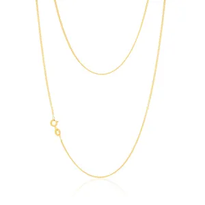 9ct Yellow Gold Silver Filled 55cm Elegant Curb Chain Shiels
