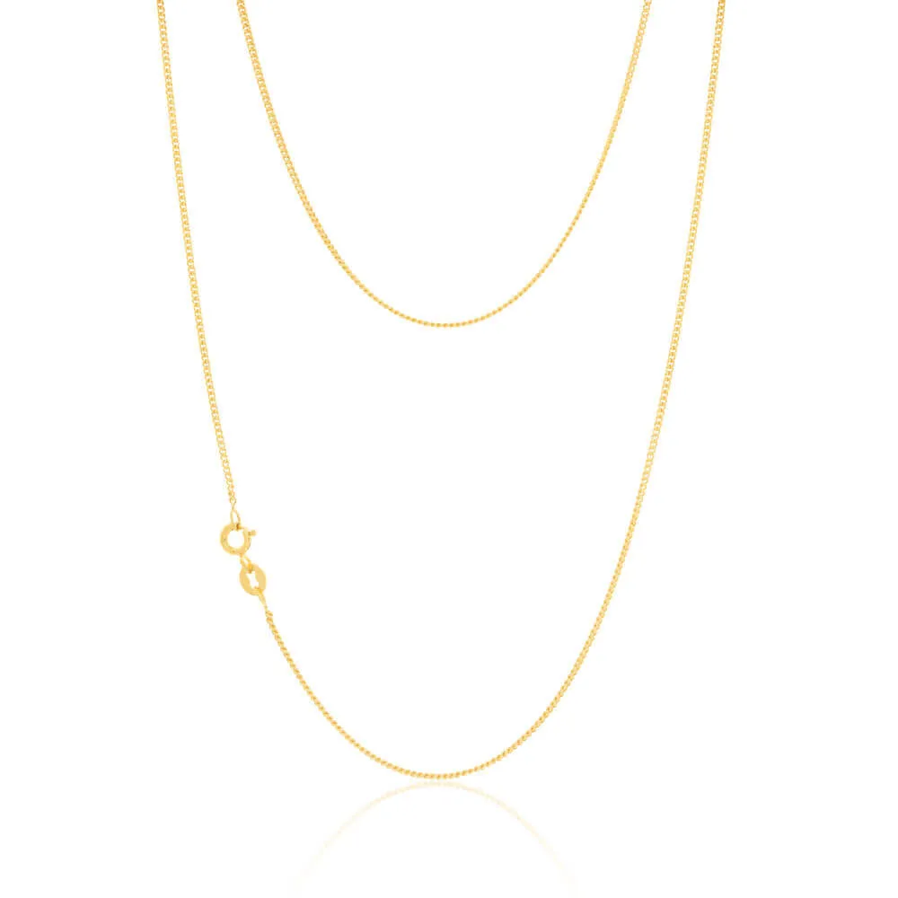 9ct Yellow Gold Silver Filled 70cm Curb Chain Shiels