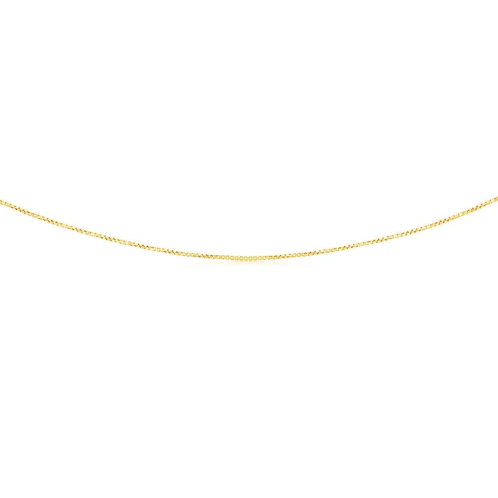 9ct Yellow Gold Silver Filled Box Link 45cm chain Shiels