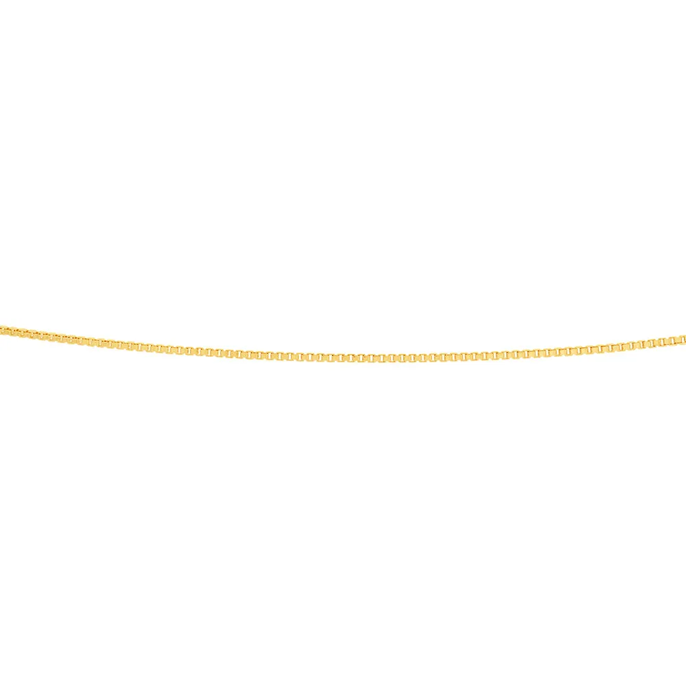9ct Yellow Gold Silver Filled Box Link 45cm chain Shiels