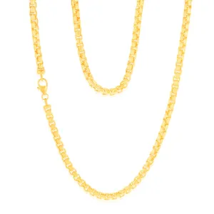 9ct Yellow Gold Silver Filled Chunky Belcher 55cm Chain Shiels