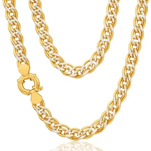 9ct Yellow Gold Silver Filled Double 45cm Classy Curb Chain Shiels