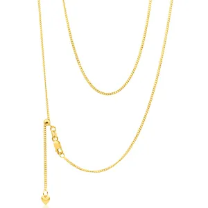 9ct Yellow Gold Silver Filled Extend 55cm Curb Chain 40 Gauge Shiels
