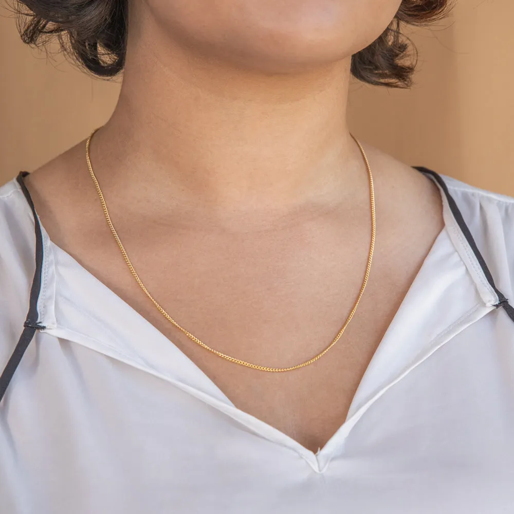 9ct Yellow Gold Silver Filled Extend 55cm Curb Chain 50 Gauge Shiels