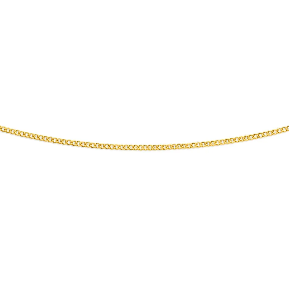 9ct Yellow Gold Silver Filled Extend 55cm Curb Chain 50 Gauge Shiels
