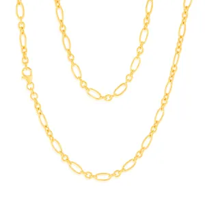 9ct Yellow Gold Silver-filled Fancy 100Gauge 45cm Chain Shiels