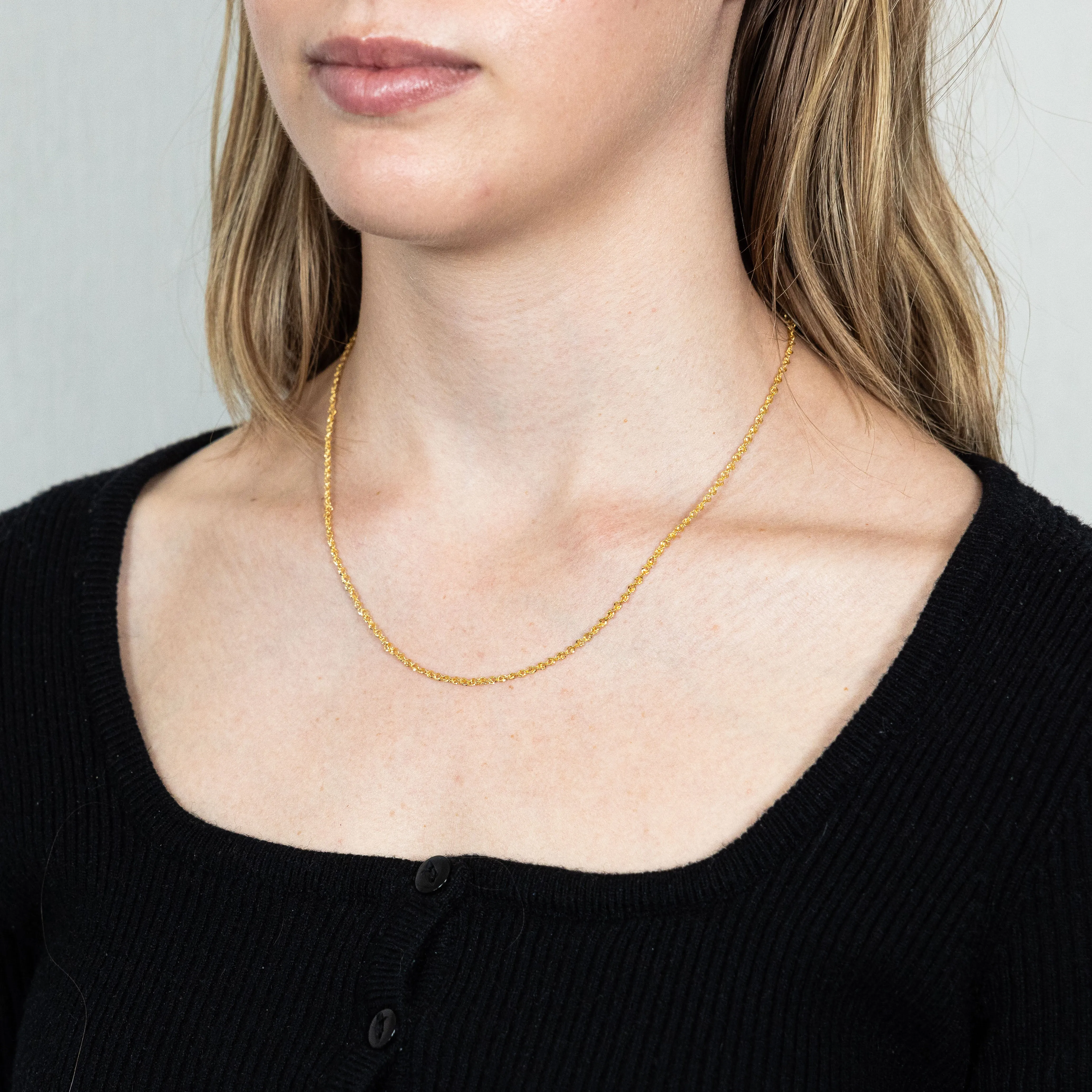 9ct Yellow Gold Silver-filled Fancy 45cm Chain Shiels