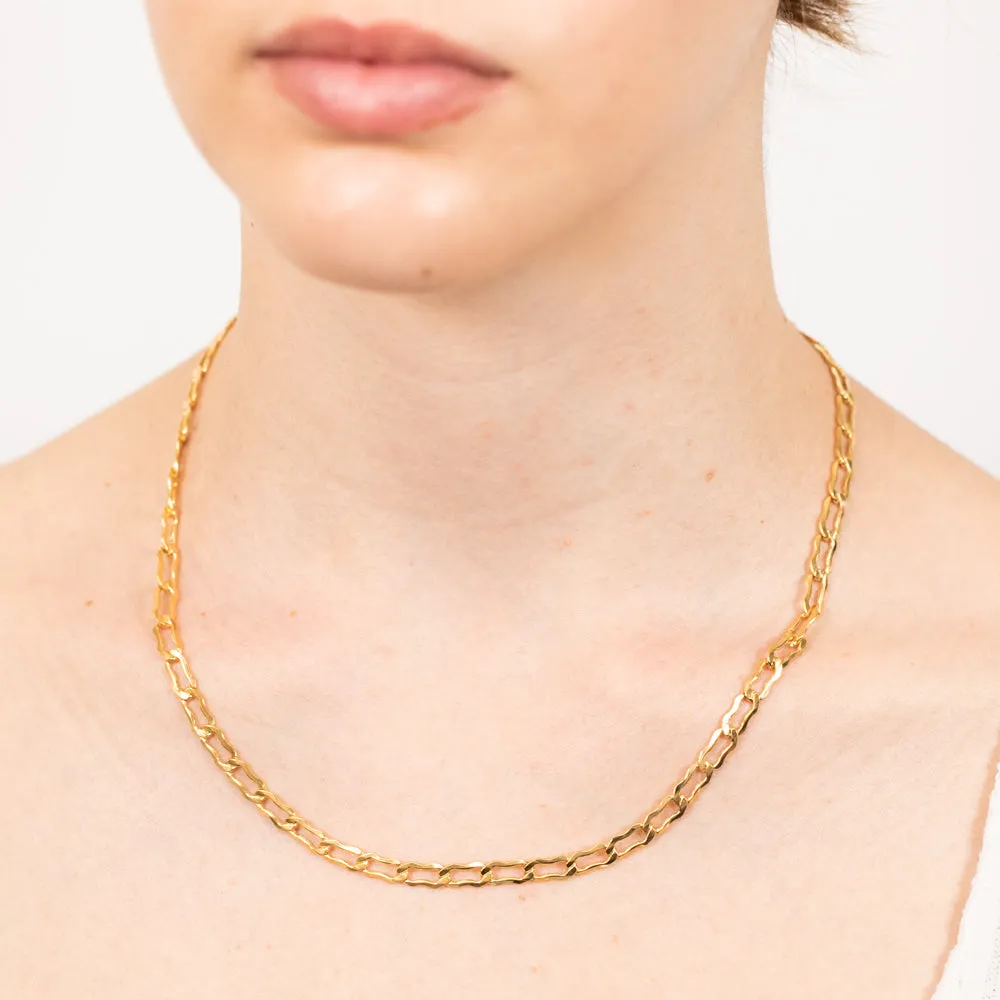 9ct Yellow Gold Silver-filled Fancy 45cm Chain Shiels