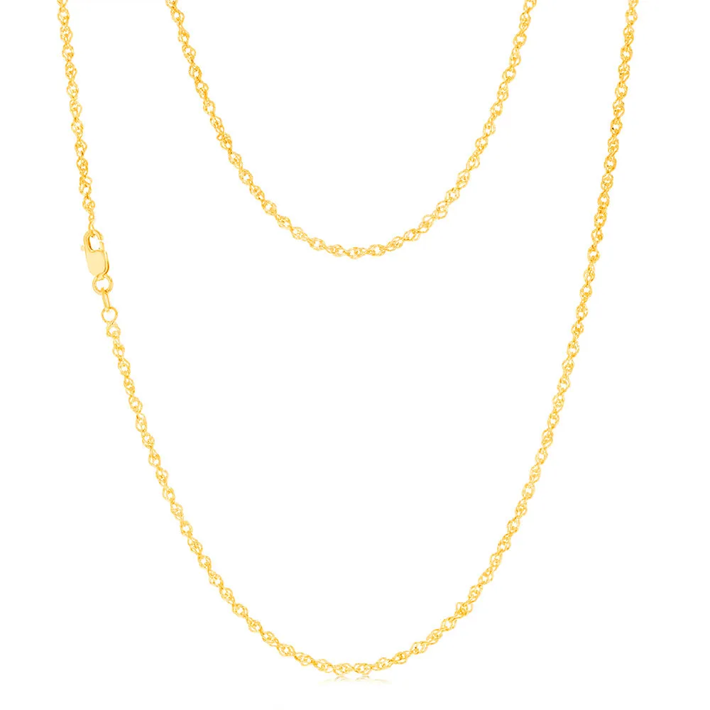 9ct Yellow Gold Silver-filled Fancy 45cm Chain Shiels