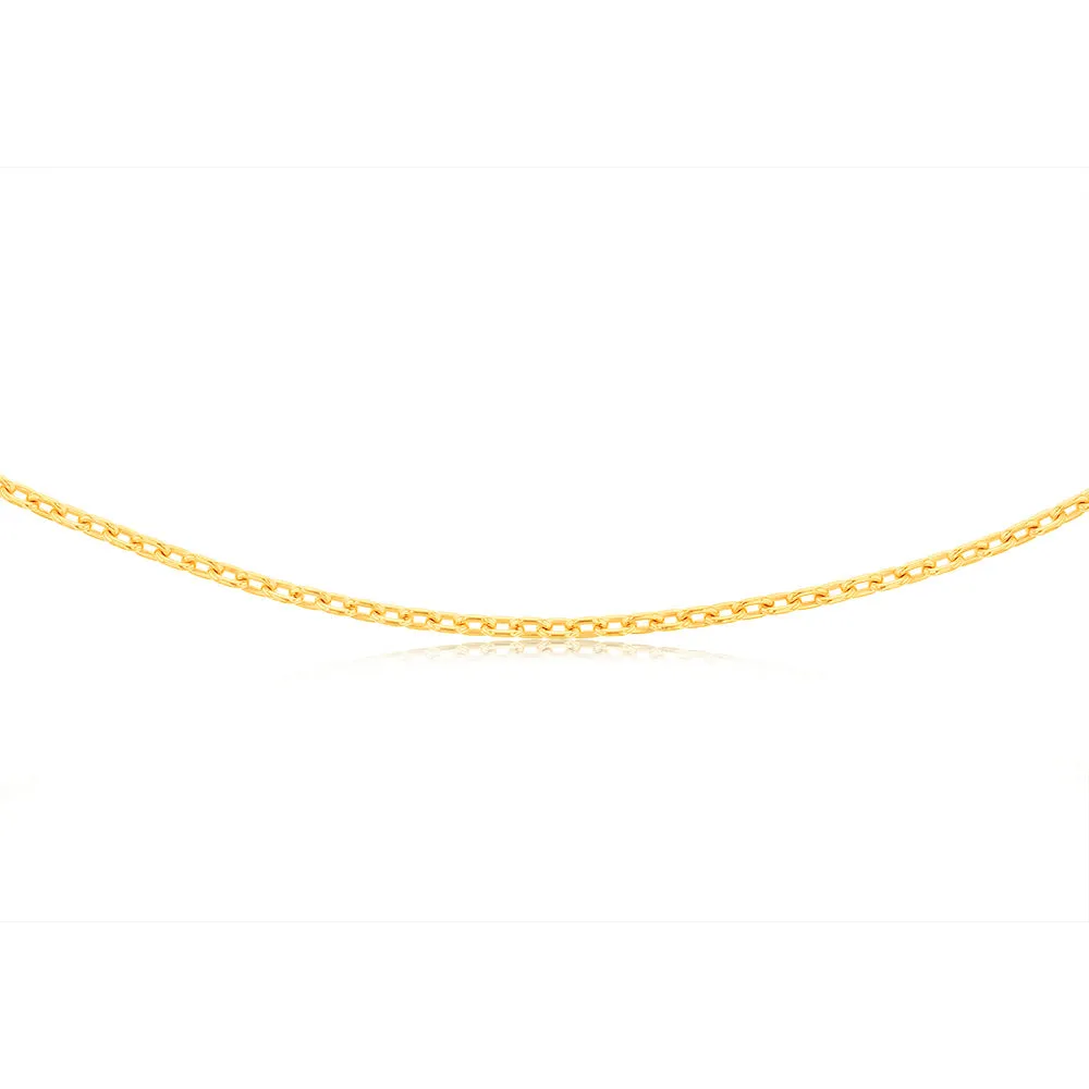 9ct Yellow Gold Silver-filled Fancy 50cm Chain Shiels