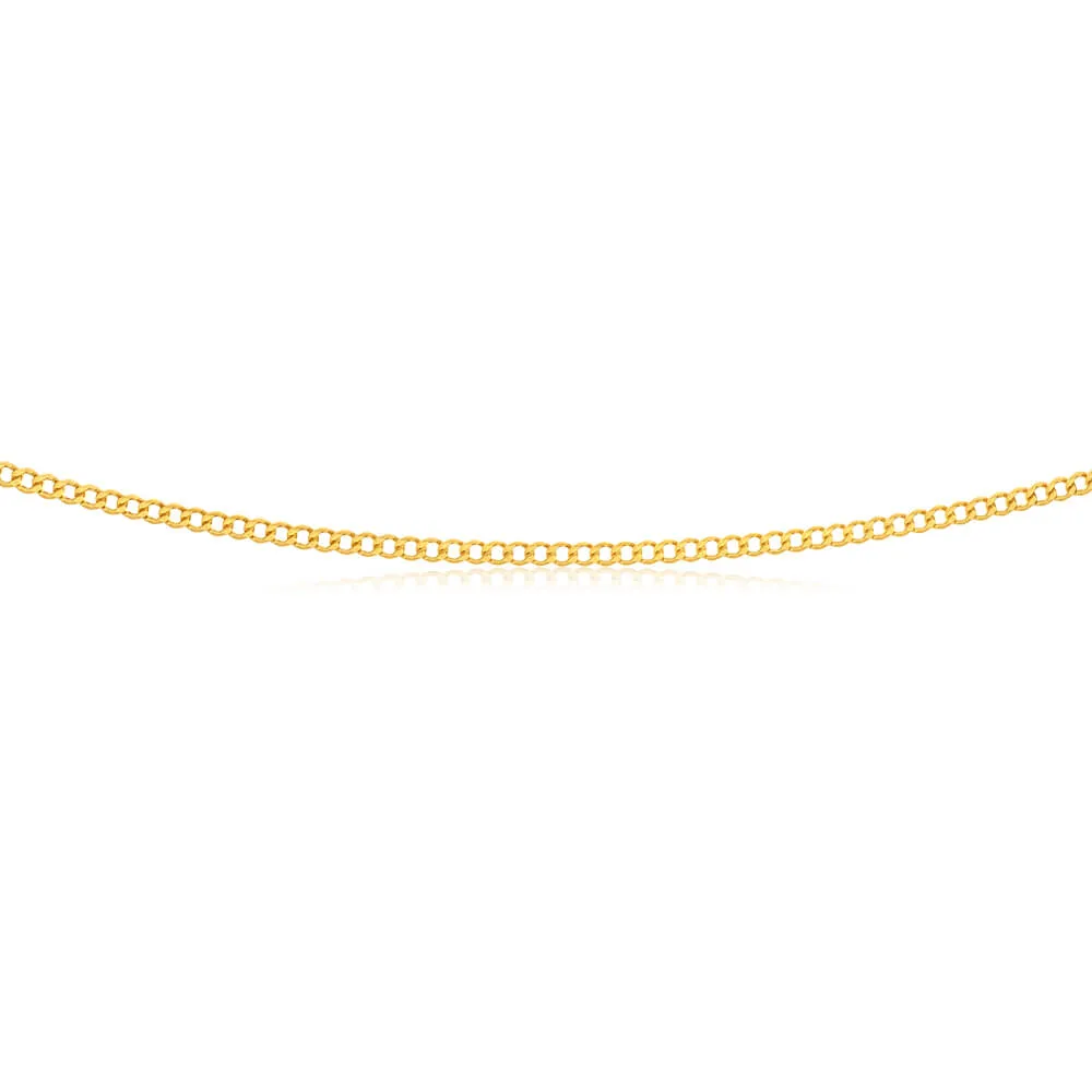 9ct Yellow Gold Silver Filled Flat 55cm Curb Chain Shiels