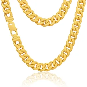 9ct Yellow Gold Silver Filled Flat 55cm Elegant Curb Chain Shiels