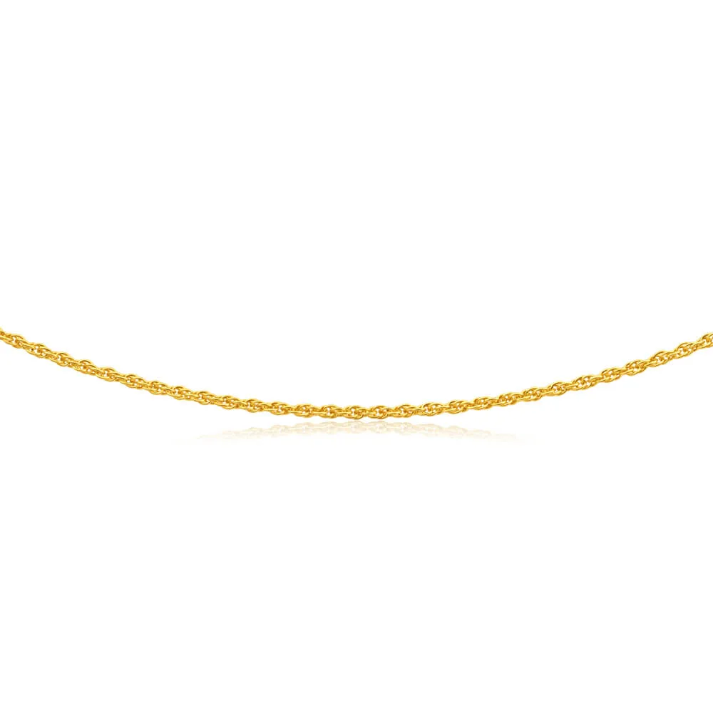 9ct Yellow Gold Silver Filled Rope Chain Shiels