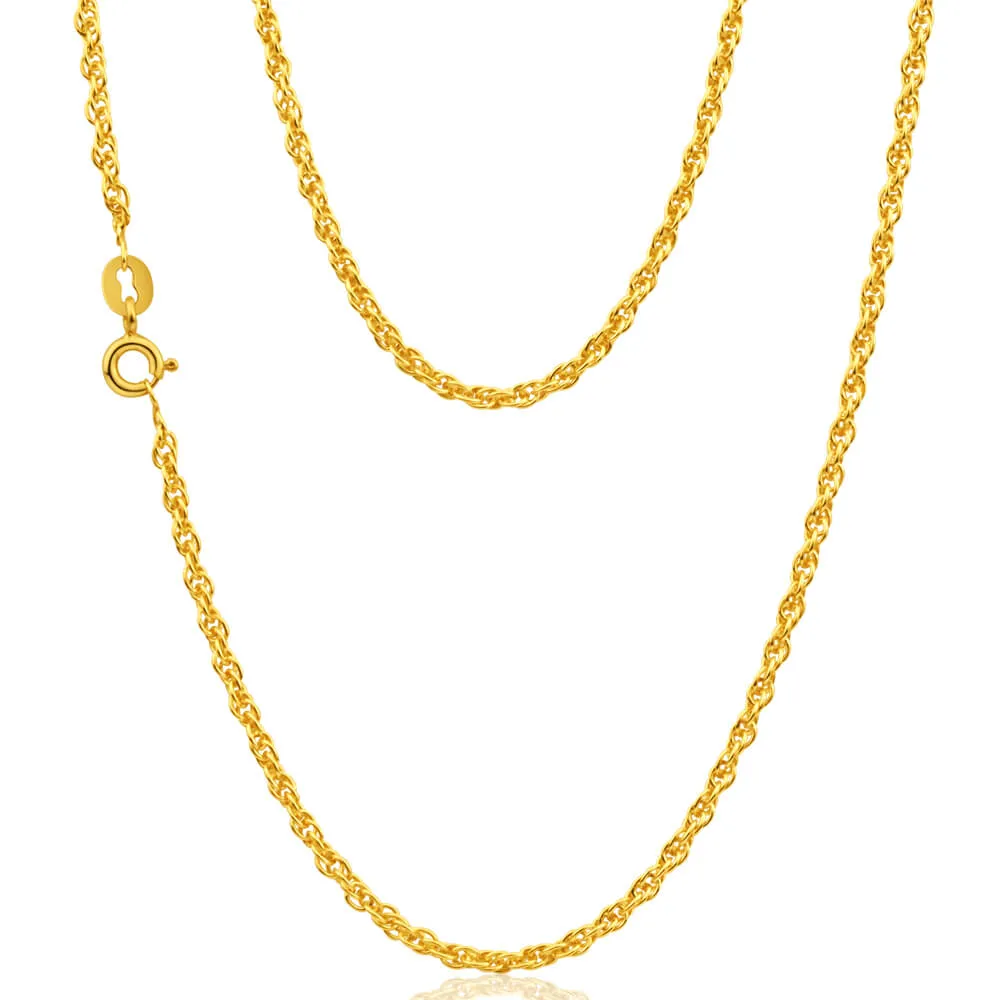 9ct Yellow Gold Silver Filled Rope Chain Shiels