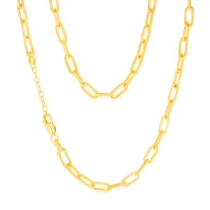 9ct Yellow Gold Silver filled Square Rolo 42cm Chain Shiels