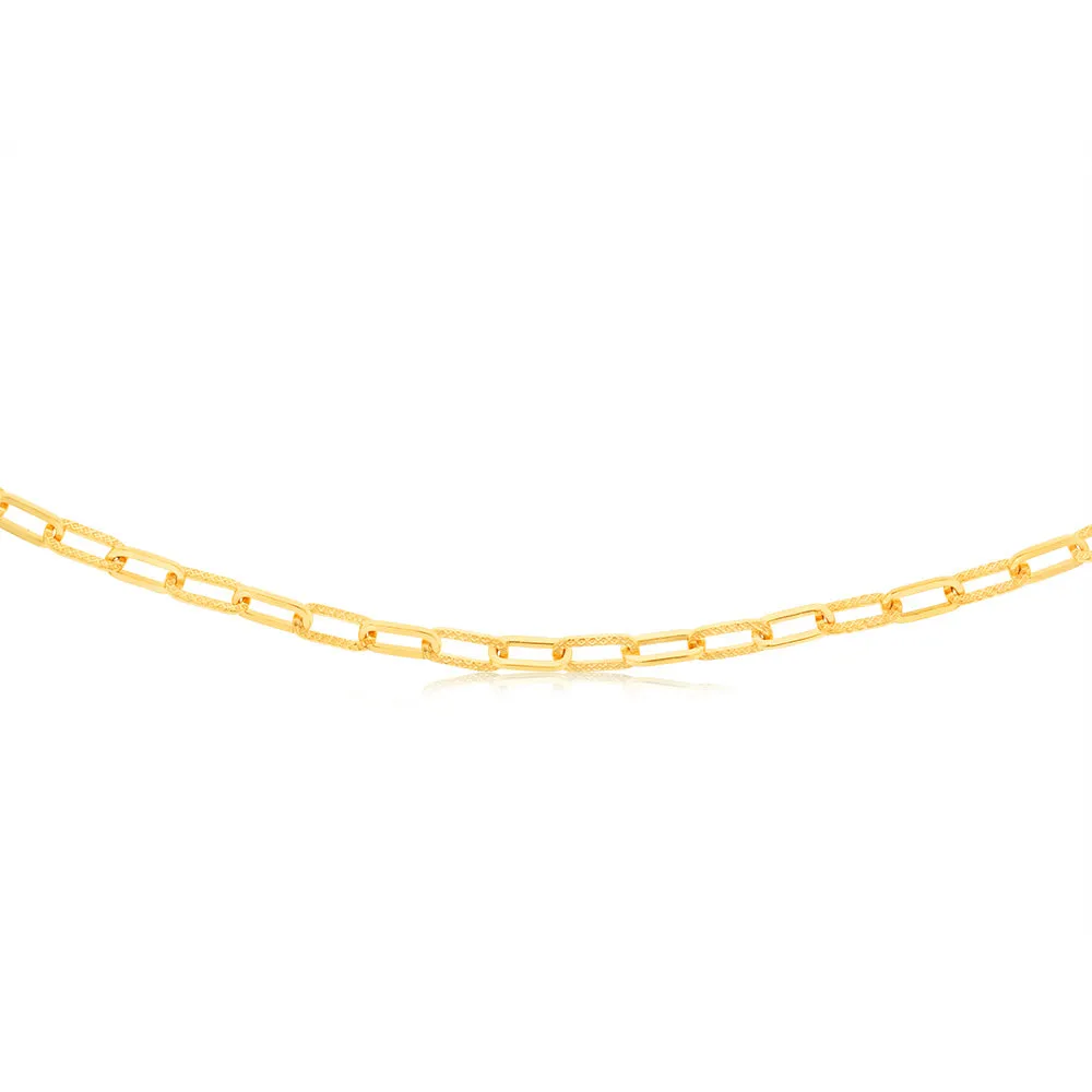 9ct Yellow Gold Silver filled Square Rolo 42cm Chain Shiels