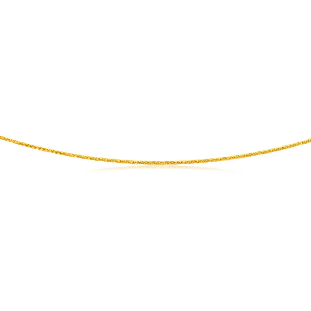 9ct Yellow Gold Silver Filled Wheat Extend 50cm Chain Shiels