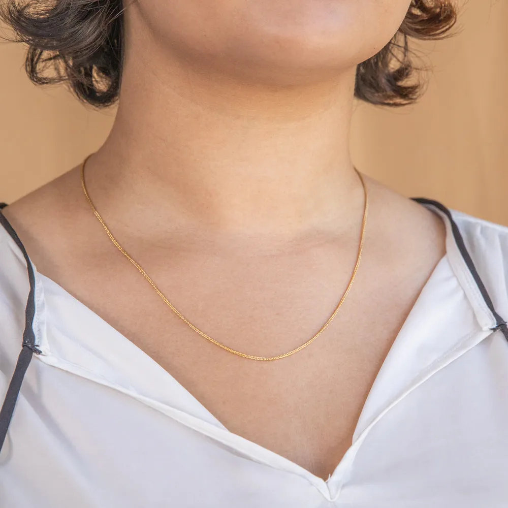 9ct Yellow Gold Silver Filled Wheat Extend 50cm Chain Shiels