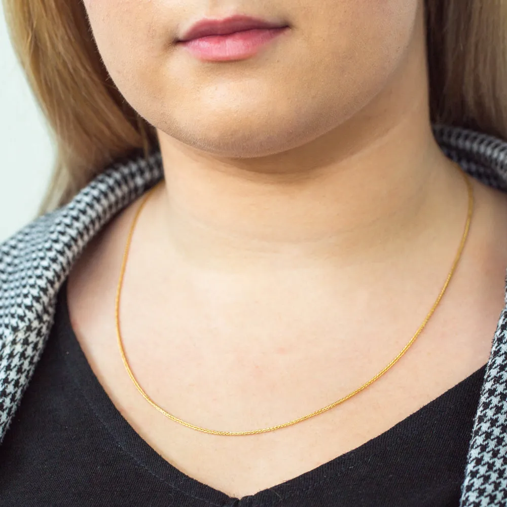9ct Yellow Gold Silver Filled Wheat Extend 55cm Chain Shiels