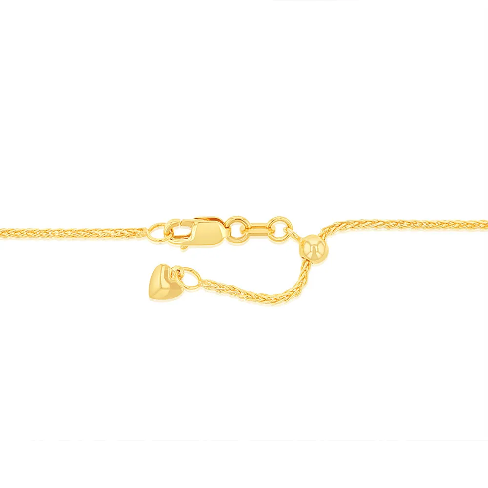9ct Yellow Gold Silver Filled Wheat Extend 55cm Chain Shiels