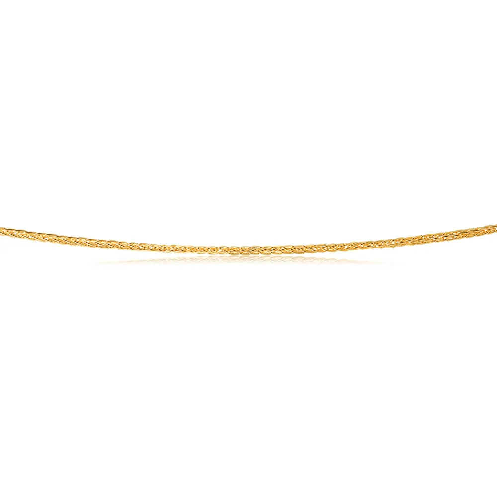 9ct Yellow Gold Silver Filled Wheat Extend 55cm Chain Shiels
