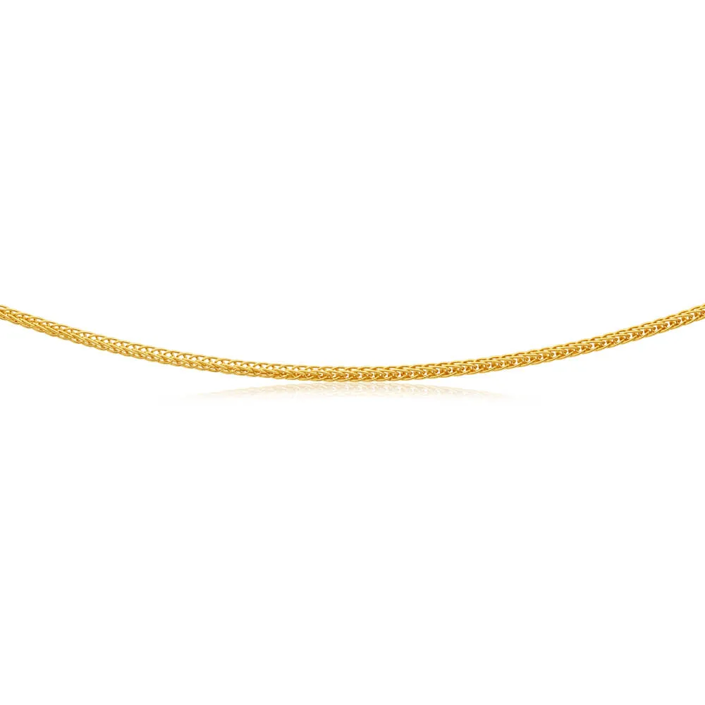 9ct Yellow Gold Silver Filled Wheat Sq 45cm Chain Shiels