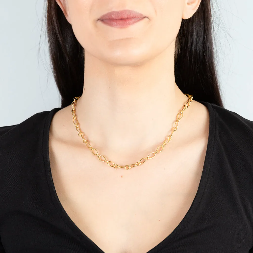 9ct Yellow Gold Silverfilled 120 Gauge 45cm Chain Shiels
