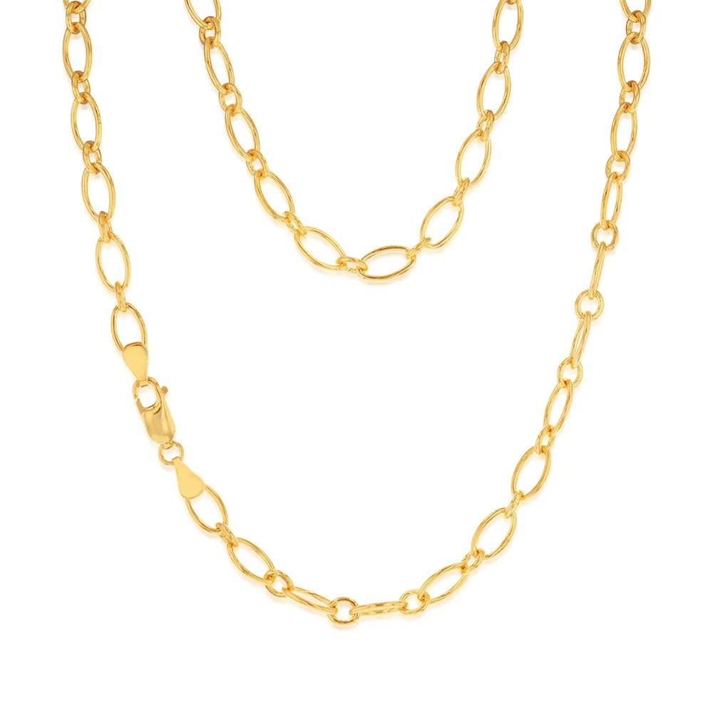 9ct Yellow Gold Silverfilled 120 Gauge 45cm Chain Shiels