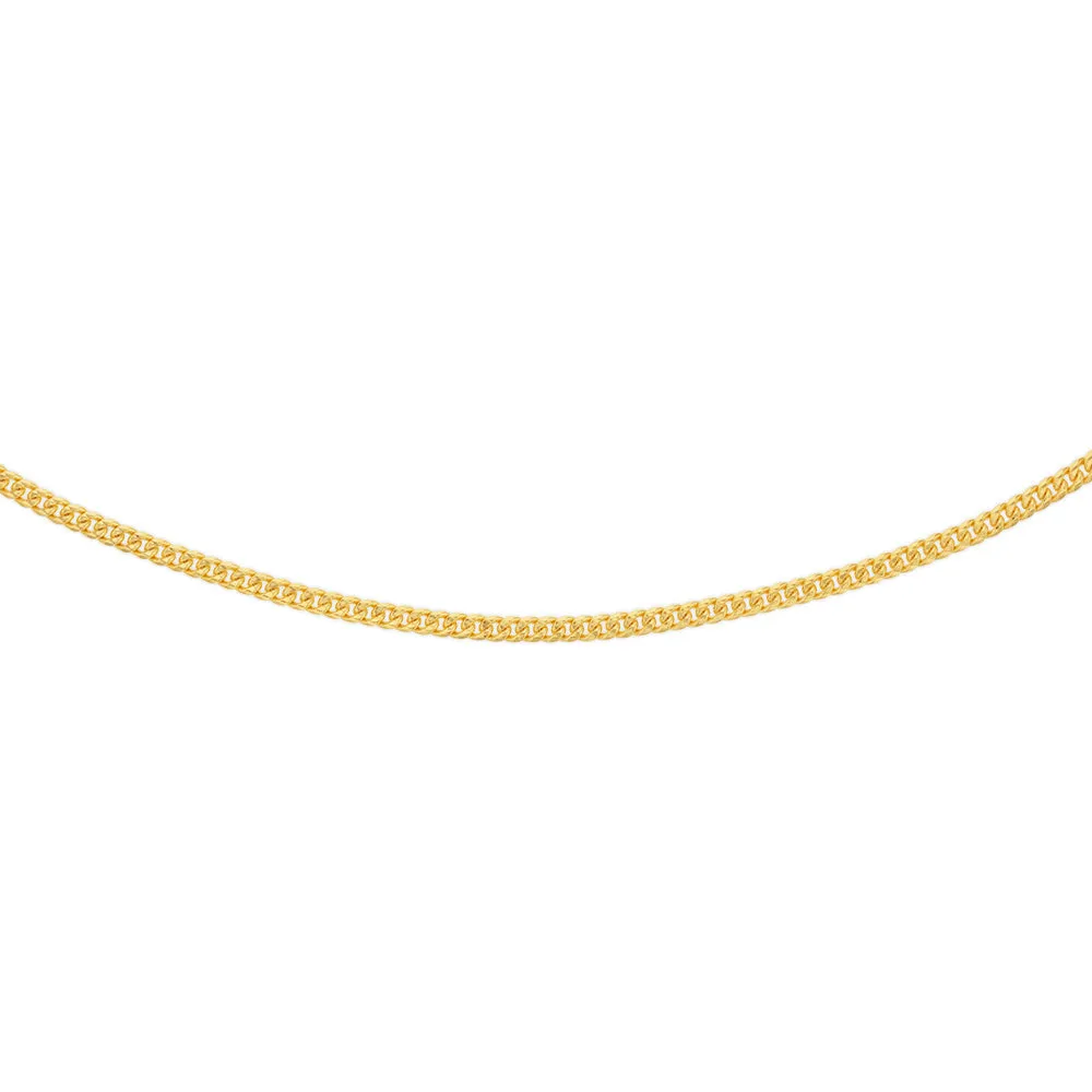 9ct Yellow Gold Silverfilled 120 Gauge 55cm Chain Shiels