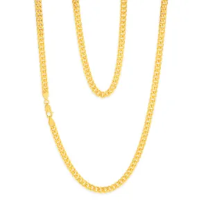 9ct Yellow Gold Silverfilled 120 Gauge 55cm Chain Shiels