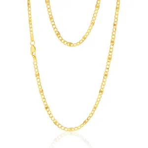 9ct Yellow Gold Silverfilled 1:3 Curb Anch 80 Gauge 50cm Chain Shiels