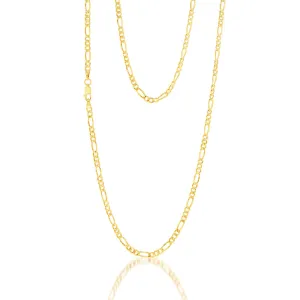 9ct Yellow Gold Silverfilled 1:3 Figaro 80 Gauge 60cm Chain Shiels