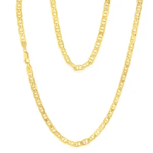 9ct Yellow Gold Silverfilled 150 Gauge Anchor 55cm Chain Shiels