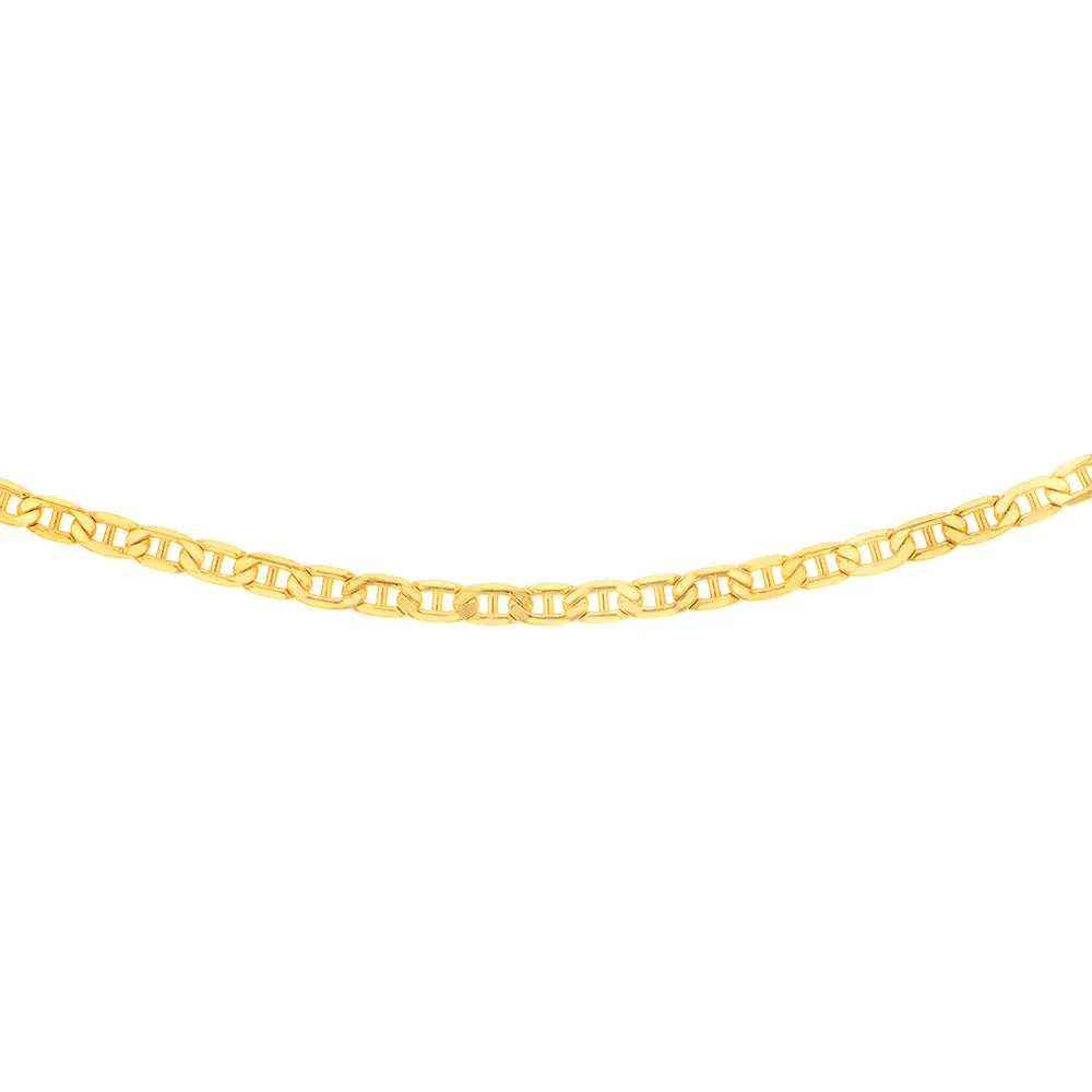 9ct Yellow Gold Silverfilled 150 Gauge Anchor 55cm Chain Shiels