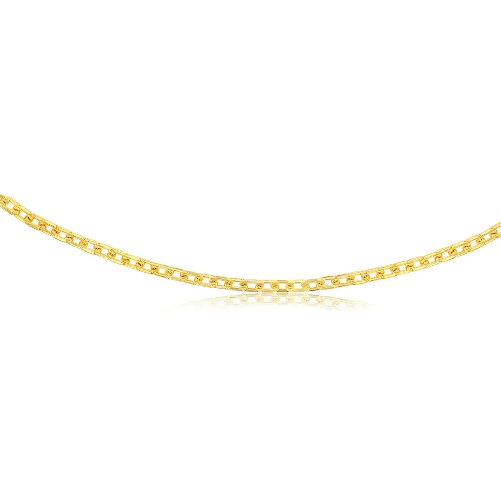 9ct Yellow Gold Silverfilled 160Gauge 45cm Chain Shiels