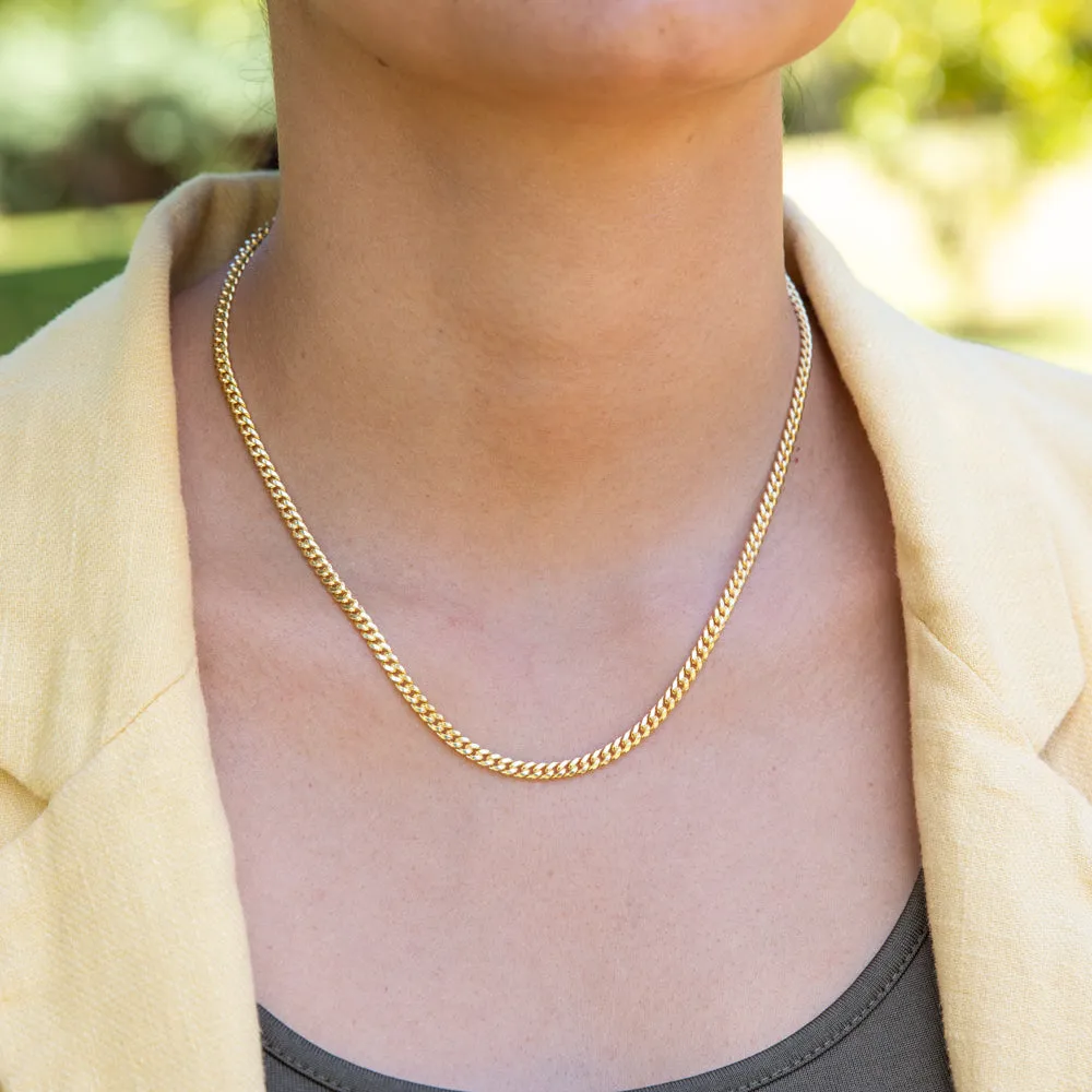 9ct Yellow Gold Silverfilled 45cm Curb Chain Shiels