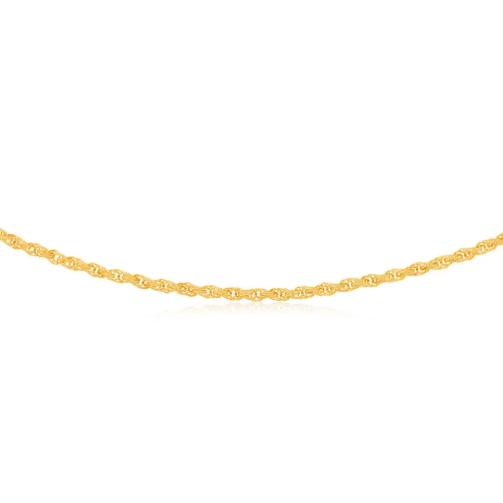 9ct Yellow Gold Silverfilled 45cm Fancy Chain Shiels