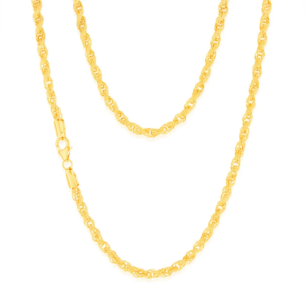 9ct Yellow Gold Silverfilled 45cm Fancy Chain Shiels