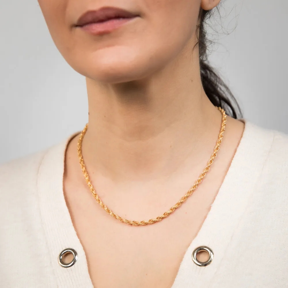 9ct Yellow Gold Silverfilled 45cm Fancy Chain Shiels