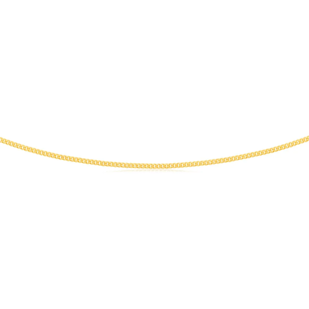 9ct Yellow Gold Silverfilled 50cm Curb Chain Shiels