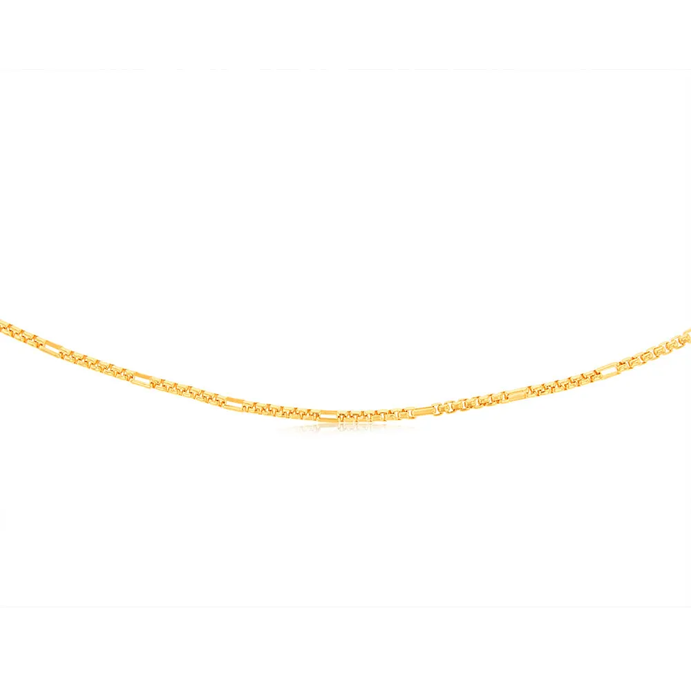 9ct Yellow Gold Silverfilled 55 Gauge Fancy 45cm Chain Shiels