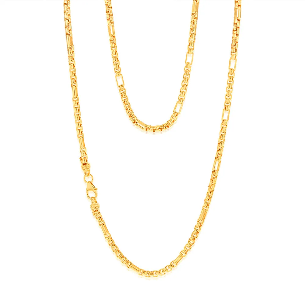 9ct Yellow Gold Silverfilled 55 Gauge Fancy 45cm Chain Shiels