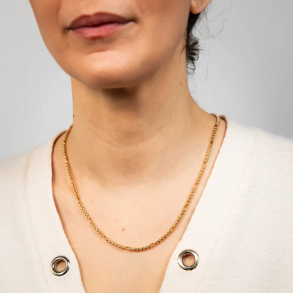 9ct Yellow Gold Silverfilled 55 Gauge Fancy 50cm Chain Shiels