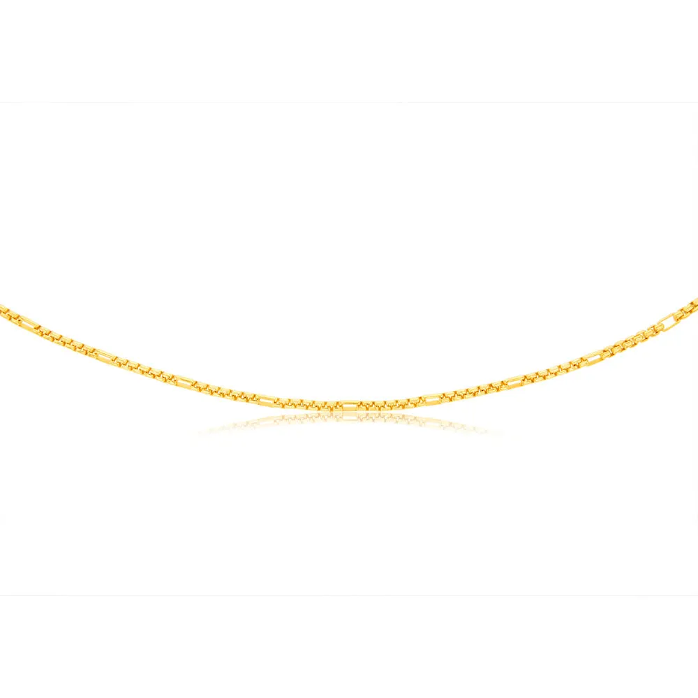 9ct Yellow Gold Silverfilled 55 Gauge Fancy 50cm Chain Shiels