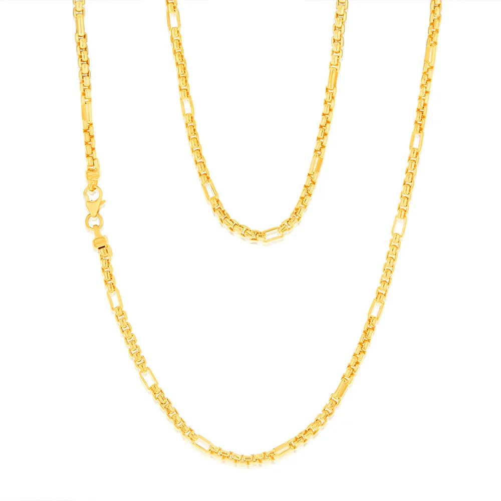 9ct Yellow Gold Silverfilled 55 Gauge Fancy 50cm Chain Shiels
